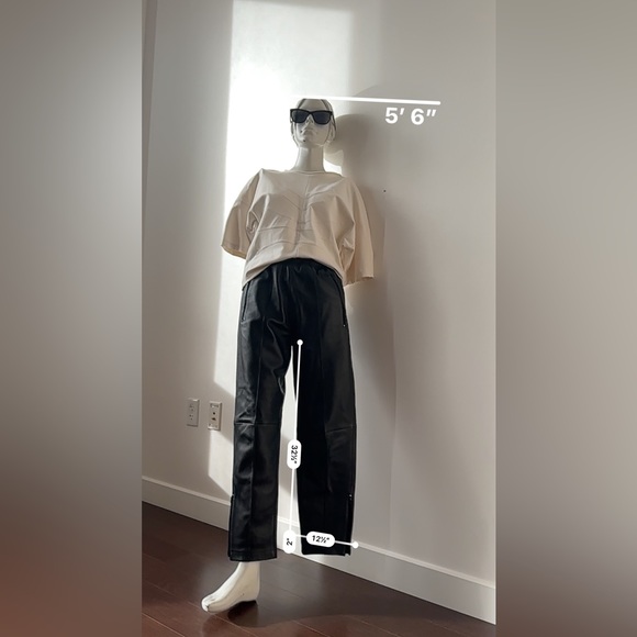 BALENCIAGA Leather Track Trouser Pant, Black, 38 FR / 6 US - Picture 16 of 17